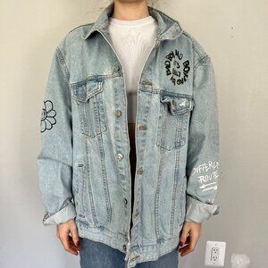 Jean jacket with stickers